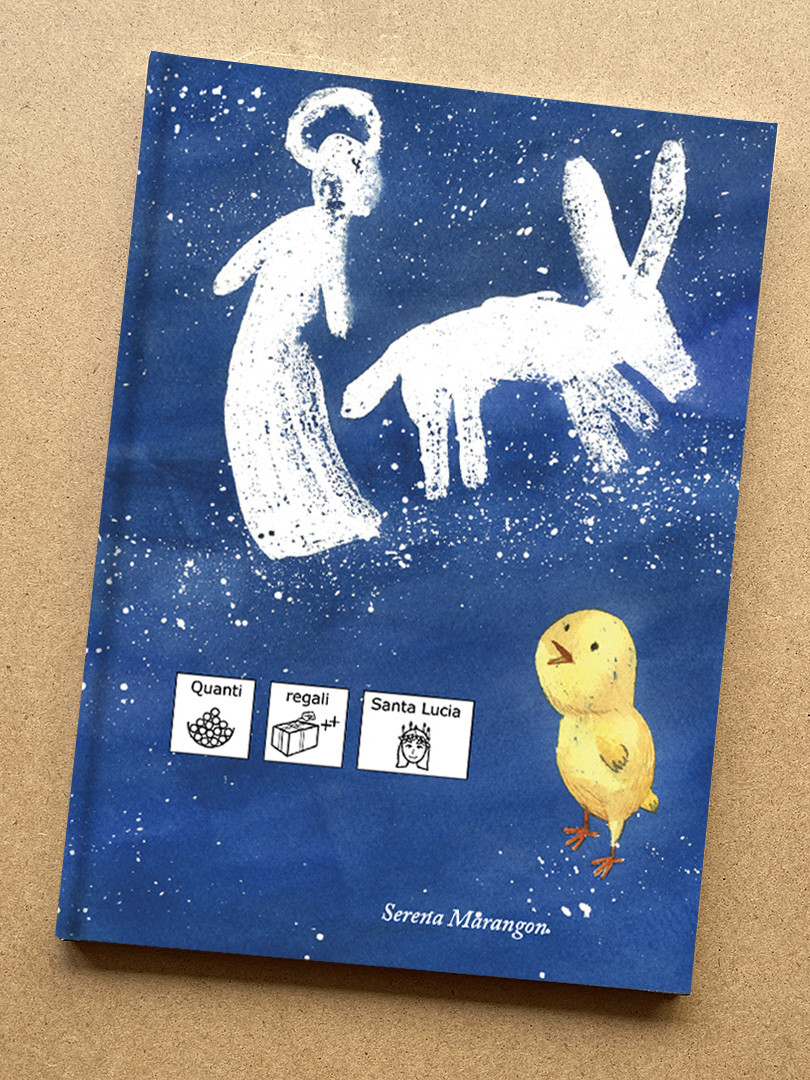 La versione con testo tradotto in simboli Inbook, uno strumento di inclusione per condividere la magia della storia di Santa Lucia.